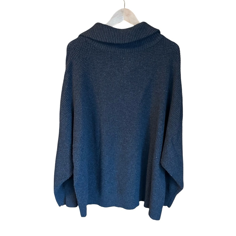 Aerie Cozy Up Waffle Knit Oversized Quarter Zip Sweater EUC XXL - Picture 5 of 9
